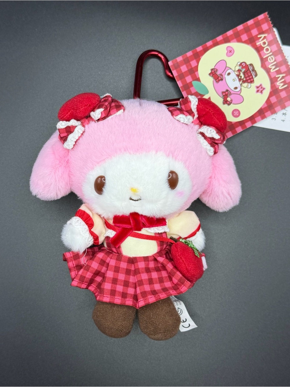 Sanrio the Autumn Apple Series My Melody plush/keychain mm78